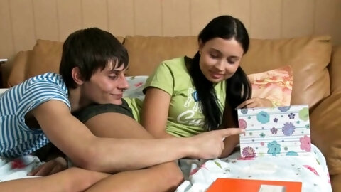 Lusty teen brunette Sandra does it way better