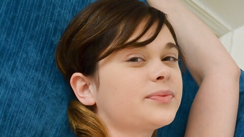 Livia Godiva shows tiny tits and toys her tight slit