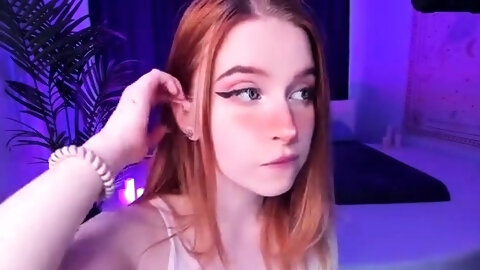 Latex Redhead Teen Mistress Makes You Jerk Off