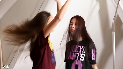 Paula Shy and Katy Clover Crazy Lesbian Dance