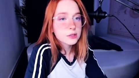 Petite amateur redheaded teen pisses and sucks cock