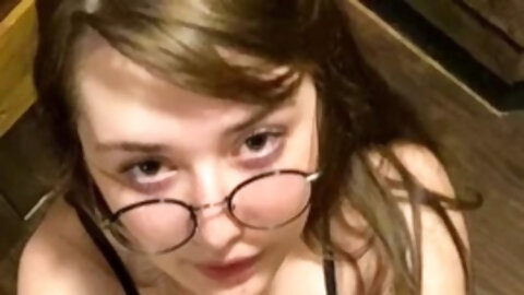Small tits nerdy teen pov blowjob i found it on tohorny.com