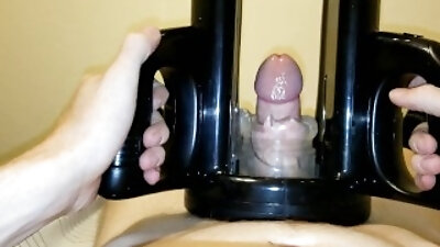 Fleshlight quickshot launch cumshot and post orgasm torture