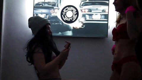 They dance and rub each other's clits