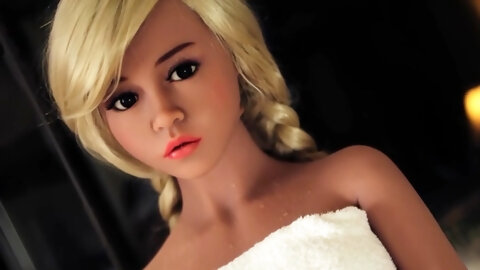 Doggystyle Petite Sex Dolls with small tits to cum on