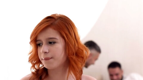 Redhead teen DPed like a slut